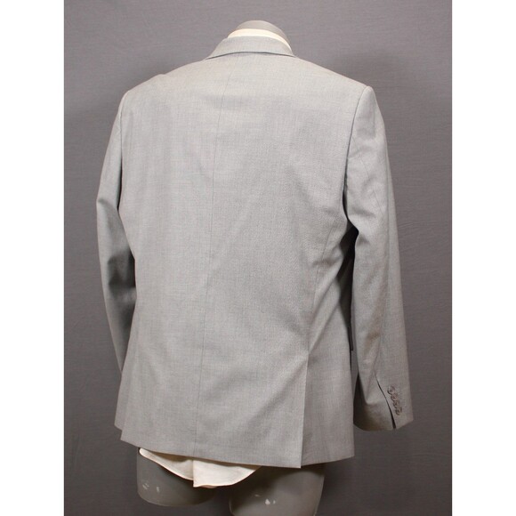 Apt 9 Gray Polyester Blend 2 Pc Suit Premier Flex Slim Fit 44R Flat Fronts 34" W - Picture 8 of 12